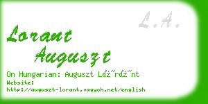 lorant auguszt business card